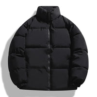 Herrenwinterjacke mit Steppstruktur | Kapuzenform – Schwarz