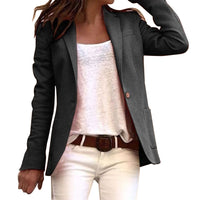 Damen-Blazer mit schmaler Passausrichtung | langarm – Schwarz