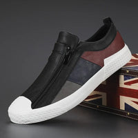Paul | Herren Leder Slip-Ons im klassischen Stil – Black / White