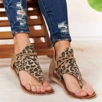 Bertha | Flache Sandalen für Damen – Bruin luipaard
