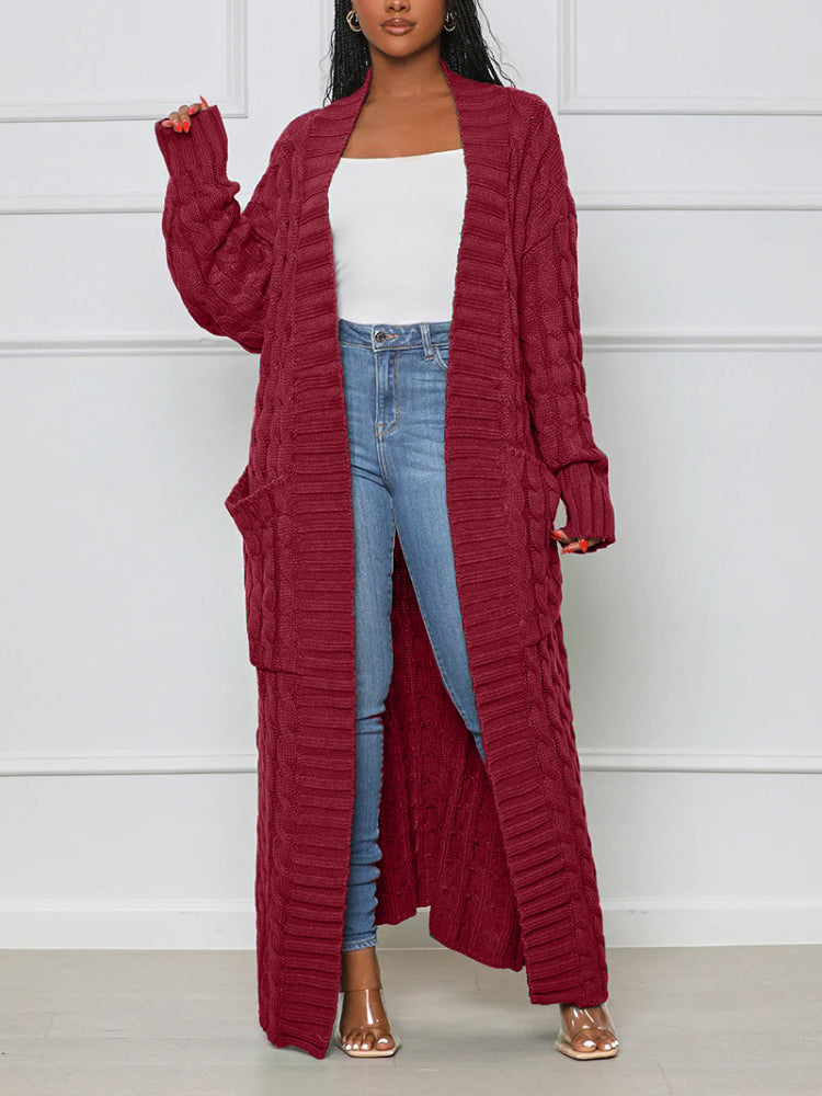 Longio | Offener Front-Cardigan mit langem Ausschnitt – Eleganz und Komfort für Damen