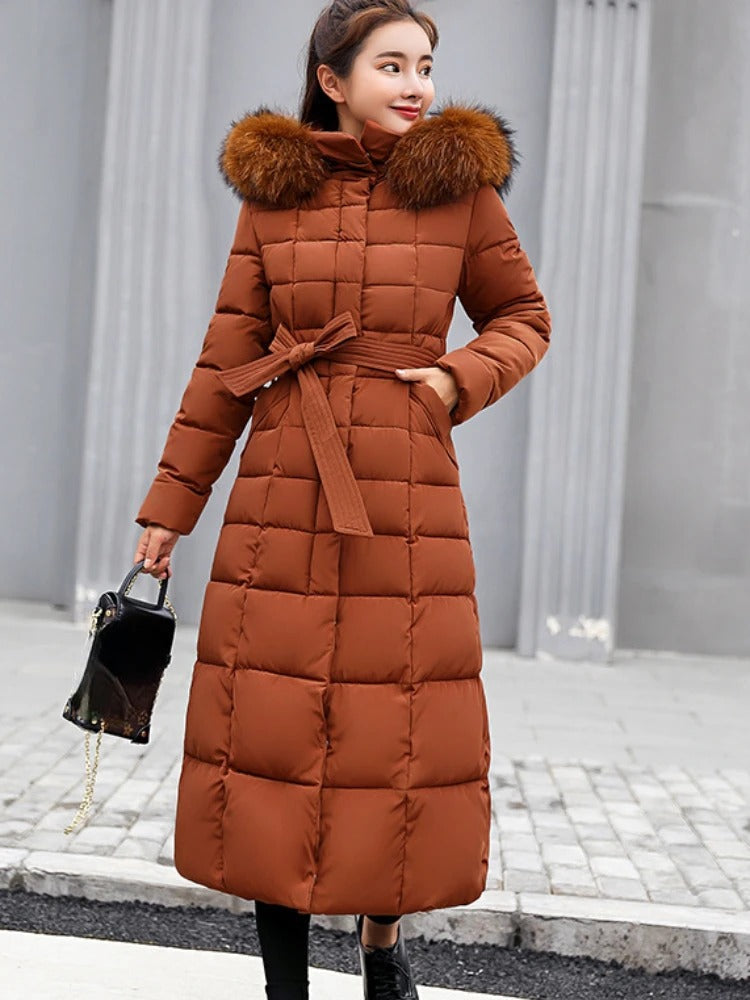 Oliburneia | Damen Elegante Pufferjacke mit Daunen-Baumwollfüllung