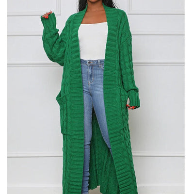 Longio | Offener Front-Cardigan mit langem Ausschnitt – Eleganz und Komfort für Damen