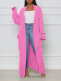 Longio | Offener Front-Cardigan mit langem Ausschnitt – Eleganz und Komfort für Damen – Rose