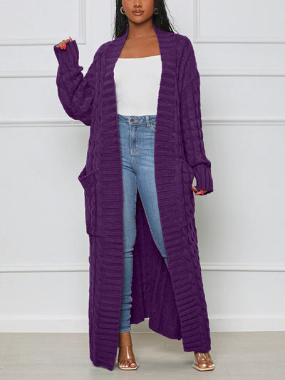 Longio | Offener Front-Cardigan mit langem Ausschnitt – Eleganz und Komfort für Damen