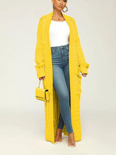Longio | Offener Front-Cardigan mit langem Ausschnitt – Eleganz und Komfort für Damen