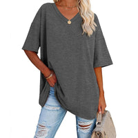 Gisele - Elegantes T-Shirt aus Baumwolle – Grau