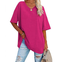 Gisele - Elegantes T-Shirt aus Baumwolle – Rose