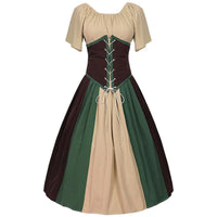 Damen Stilvolle Klassische Oktoberfest Dirndl Kleid – Beige