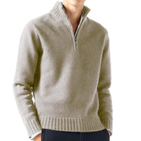 Rolk | Rollkragenpullover mit Reißverschluss – Beige