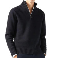 Rolk | Rollkragenpullover mit Reißverschluss – Schwarz