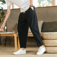 Anton | Sommerhose aus Leinen – Schwarz