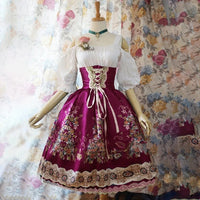 Damen Blumen Oktoberfest Dirndl Kleid – Rosa