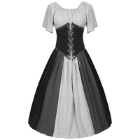 Damen Klassisch Oktoberfest Dirndl Kleid – Grau