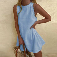 Kurzes Sommerkleid – Blau