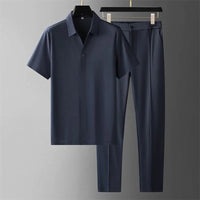 BJÖRN - SET AUS HEMD UND GERADER HOSE – Blau