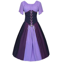 Damen Klassisch Oktoberfest Dirndl Kleid – Lila