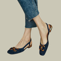 Heidi-Mode | Frauen Bequeme Flache Orthopädische Sandalen – Blau