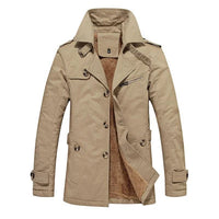 Adalbert® | Eleganter gepolsterter Trenchcoat – Khaki