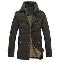 Adalbert® | Eleganter gepolsterter Trenchcoat – Grün
