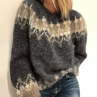 Angela | Vintage Islandpullover – Schwarz