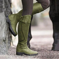 Damen-Stiefel mit moderner Silhouette | klare Linienführung – Grün