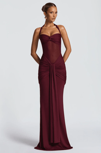 Valentina™ | Amorè Maxi Kleid – Bordeaux
