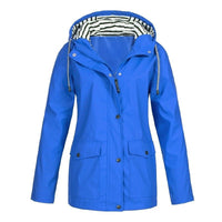 Thibault - Bequeme und wasserabweisende Regenjacke – Kobaltblau