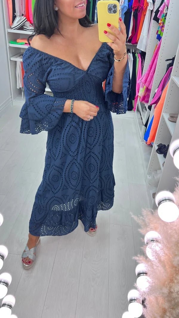 Veronica Kleid mit gerafften Ärmeln