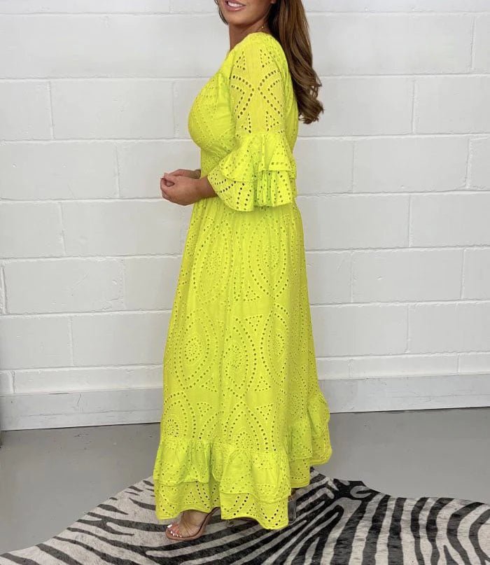 Veronica Kleid mit gerafften Ärmeln