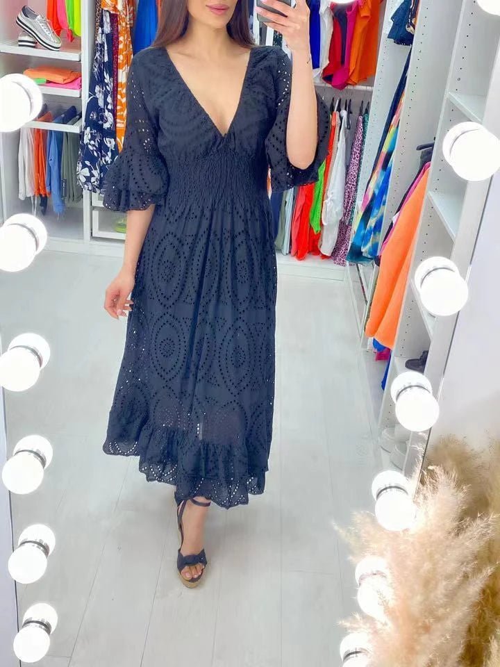 Veronica Kleid mit gerafften Ärmeln