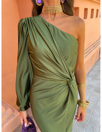 Alaysia  | Elegantes schwarzes Sommerkleid – GRÜN (Beinahe ausverkauft)