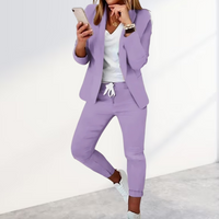 Victoria | Zweiteiliger Blazer Hosenanzug – Lila