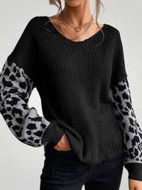 Mila | Vielseitiger Strickpullover Damen stylisch & cozy – Schwarz