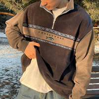 Vintage-Pullover für Herren | Bedrucken – Khaki