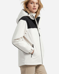 3-in-1 Funktionsjacke für Damen mit Fleece-Innenjacke – Elfenbein Weiß