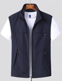 Weste Herren Outdoor Mit Taschen | Atmungsaktiv Und Schnelltrocknend – Blau