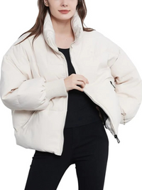 Warme Daunenjacke für Damen | Winter – Weiß