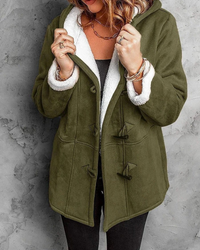 Warme Kapuzenjacke für Damen | Winter – Hellgrün