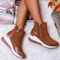 Warme Kompressionsstiefeletten für Damen | Bequeme – Braun