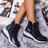 Warme Kompressionsstiefeletten für Damen | Bequeme – Schwarz