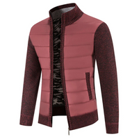Warme Rollkragenjacke für Herren | leichte – Bordeaux