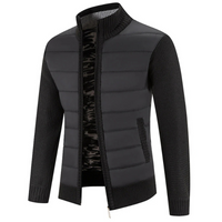 Warme Rollkragenjacke für Herren | leichte – Schwarz