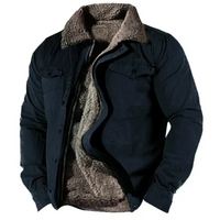 Warme Vintage-Jacke für Herren | Winter – Dunkelblau