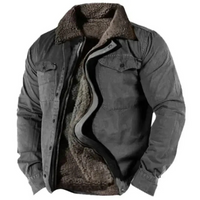 Warme Vintage-Jacke für Herren | Winter – Dunkelgrau