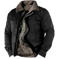 Warme Vintage-Jacke für Herren | Winter – Schwarz