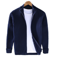 Warmer Strickcardigan für Herren | reißverschluss – Marine