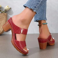 Annina - Modische Orthopädische Sandalen – Rot