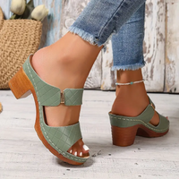 Annina - Modische Orthopädische Sandalen – Grün