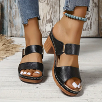 Annina - Modische Orthopädische Sandalen – Schwarz